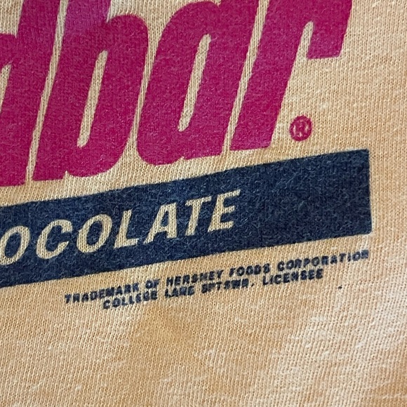 Vintage Rare 80s Hershey’s Mr. Goodbar Snack Promo Single Stitched T Shirt, SZ L - Picture 3 of 9